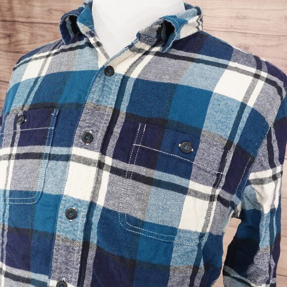 American Eagle Shirt Mens Large Plaid Heritage Flannel Long Sleeve Classic Fit - Picture 2 of 8